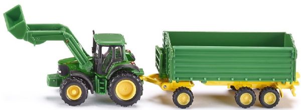 SIK1843 - JOHN DEERE with loader and 3 axles trailer Ech:1/87 - 1