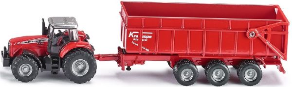 SIK1844 - MASSEY FERGUSON with 3 Axles Trailer Ech:1/87 - 1