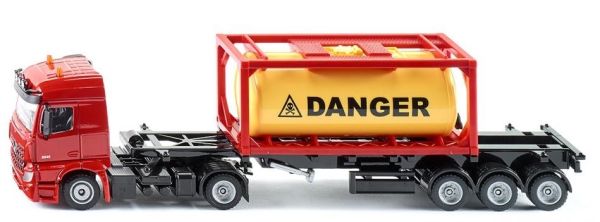 SIK3922 - MERCEDES BENZ Arocs 4x2 with 3 axle semi container carrier and tank container - 1
