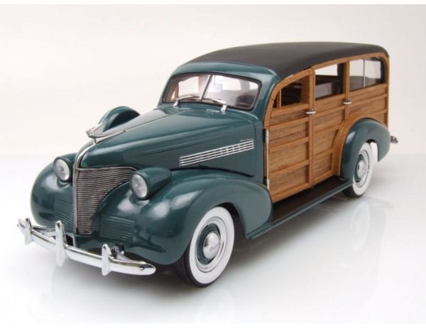 SUN6171 - CHEVROLET Woody Station Wagon 1939 green imitation wood doors - 1