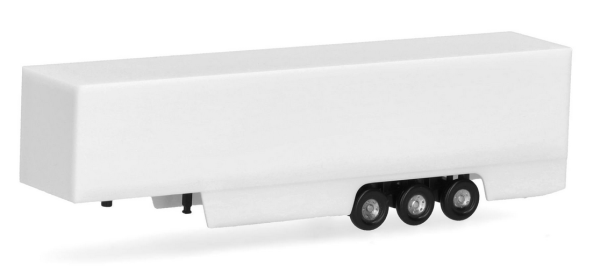 HER086110 - White 3-axle semi-trailer - 2 pieces to assemble - 1