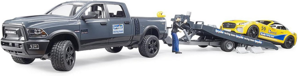 BRU2504 - DODGE RAM 2500 Power Wagon with Trailer and Car Roadster Racing Team - 1