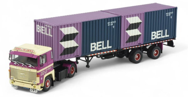 TEK86897 - SCANIA 140 4x2 with container door 2x 20 feet 2 axles DE WILDE - 1