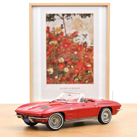 NOREV189056 - CHEVROLET Corvette Sting Ray Cabriolet 1963 Rouge Riverside - 1