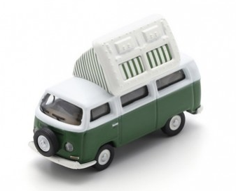 SCH26779 - VOLKSWAGEN T2 Campingbus green and white - 1