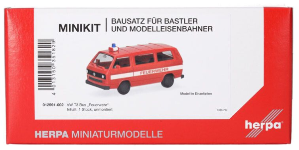 HER012591-002 - VOLKSWAGEN T3 Fire Brigade - 1 piece to assemble - 1