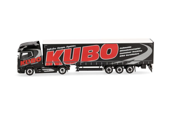HER318068 - DAF XG 4x2 with KUBO 3-axle curtain-sided trailer - 1