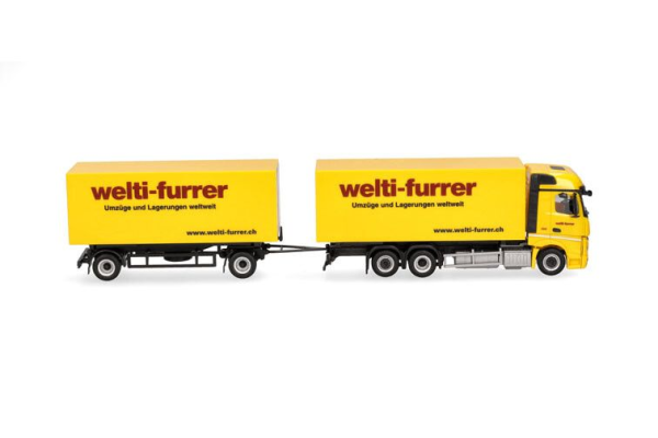 HER319355 - MERCEDES BENZ Actrois Bispace 6x4 with box body and 1+1-axle trailer WELTI-FURRER - 1