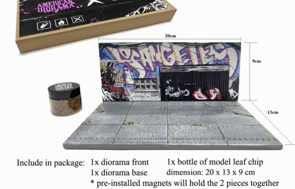 AD-2424 - Street Art La Graffiti 2024 Diorama - cars and figurines not included - 1