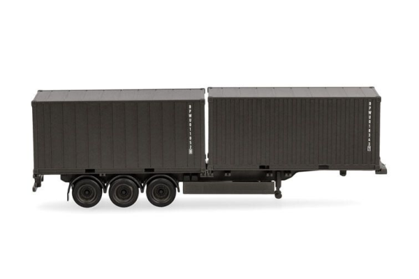 HER747240 - 3-axle container semi-trailer with 2 20-foot containers BUNDESWEHR - 1