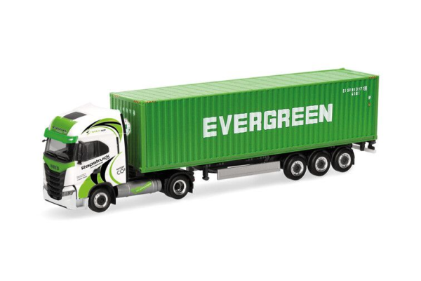 HER319942 - IVECO S-Way LNG 4x2 3-axle container carrier with 40-foot container EVERGREEN - 1