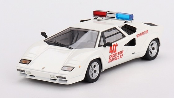 TSM430702 - LAMBORGHINI Countach Safety Car GP Monaco 1982 white - 1