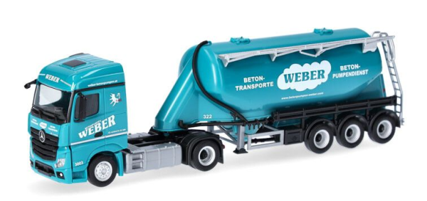 HER320351 - MERCEDES BENZ Actros 2018 4x2 with 3-axle silo trailer WEBER - 1