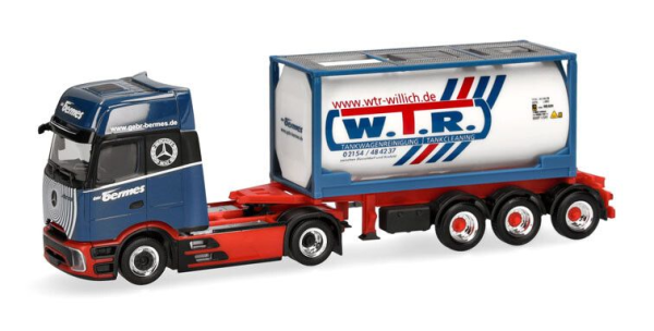 HER320443 - MERCEDES BENZ Actros L 4x2 with 3-axle 20-foot container carrier BERMES - 1