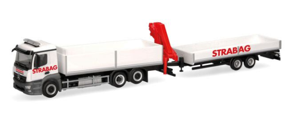 HER320665 - MERCEDES BENZ Actros M 6x2 with crane and 2-axle trailer STRABAG - 1