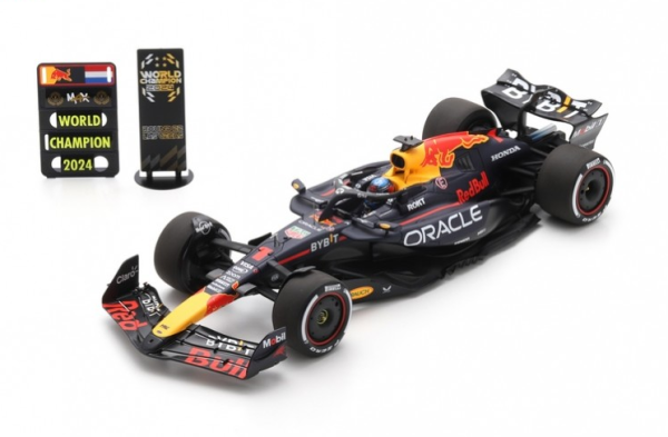 SPA18S666 - RED BULL Racing RB20 #1 2024 F1 World Champion M. VERSTAPPEN and pit board - 1