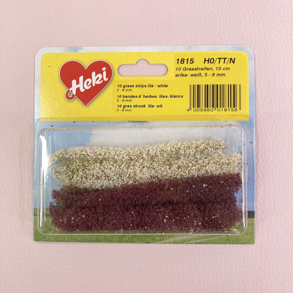 HEK1815 - Pack of 10 grass strips Lilac and white 10 cm - 1