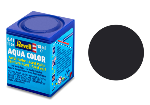 REV36106 - Acrylic paint black mat tar 18 ml - 1