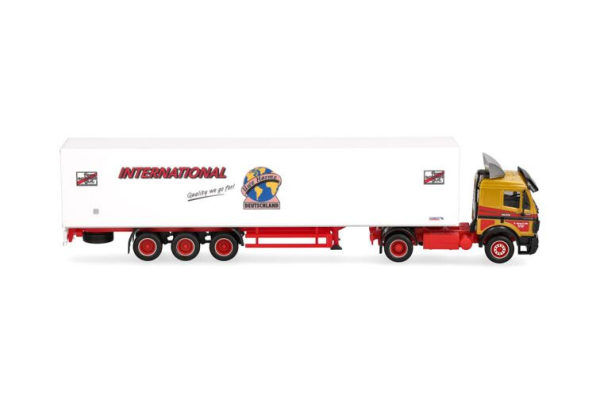 HER320450 - MERCEDES BENZ SK 1988 4x2 with 3-axle UWE HARMS INTERNATIONAL trailer - 1