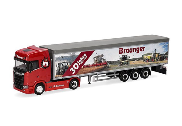 HER927093 - SCANIA CS 20 HD 4x2 with 3-axle BRAUNGER sliding-floor trailer - 1