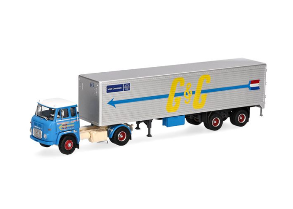 HERMS87MBS026222 - SCANIA Vabis LB 76 4x2 with a 2-axle GOEDKOOP and DE GEUS trailer - 1