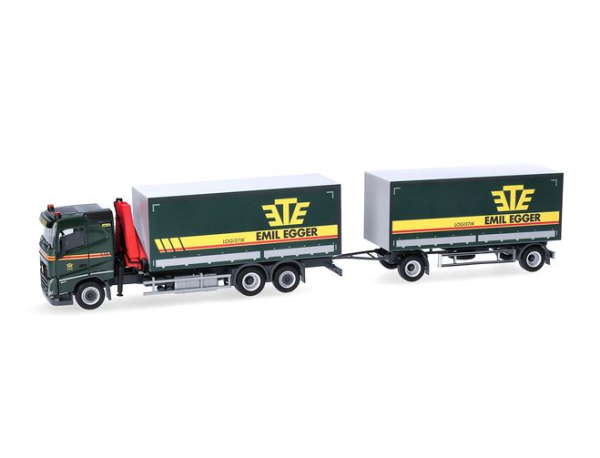 HER320504 - VOLVO FH GL FD 2020 6x2 with crane and 1+1-axle trailer by EMIL EGGER - 1