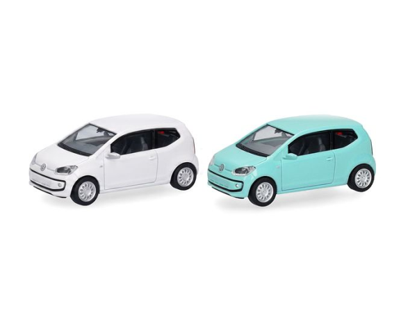 HER014373 - VOLKSWAGEN Up 3-door, Type AA, green and white – 2-piece model kit - 1