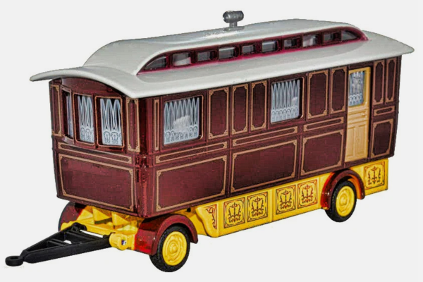 OXF76SCV001 - Showman caravan, burgundy - 1