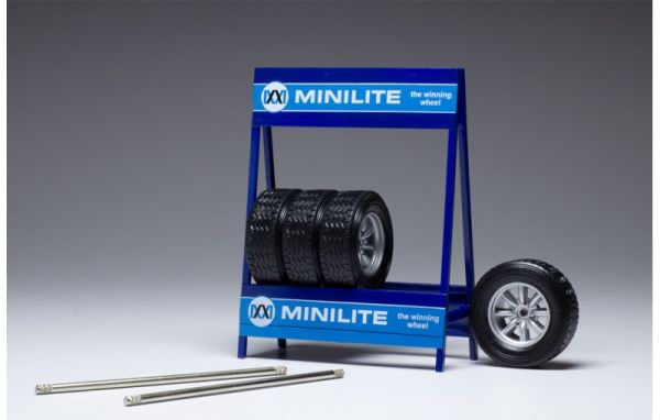 IXO18SET009W - Rack of 4 BBS Silver tyres - MINILITE - 1