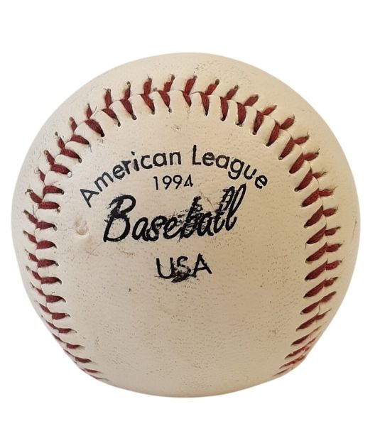 SHELL-002 - Used – Game Ball – 1994 American League Baseball - 1