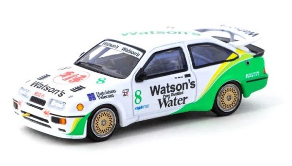 T64-058-89MGP08 - FORD Sierra RS5000 Cosworth #8 winner of Macau GP T. HARVEY White and green - 1