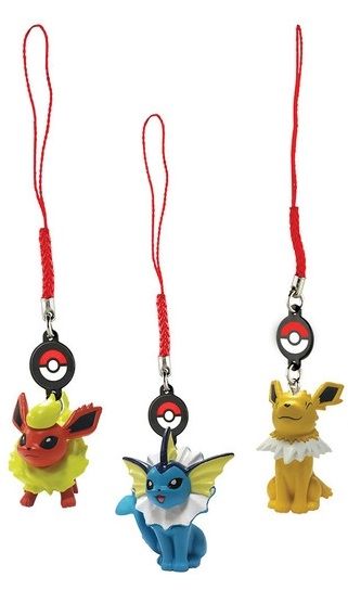 T19512N-03 - Pack of 3 key doors POKEMON - PYROLI, VOLTALI and AQUALI - 1