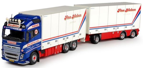 TEK68472 - VOLVO FH04 Globetrotter 6x4 rigid body carrier and FINN&SON NIELSEN van trailer - 1
