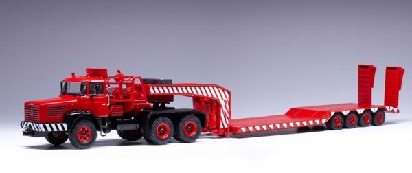 IXOTTR033.23 - BERLIET TB 015 M3 6x4 1960 with 4-wheel vehicle transporter, red - 1