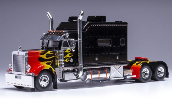 IXO-U43TR002 - PETERBILT 379 6x4 2002 Custom Black with Flames - USA EDITION - 1