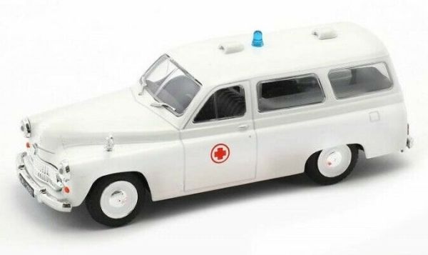 MAGPCWAR202A - WARSZAWA 202A 1959 white polish ambulance sold in blister - 1
