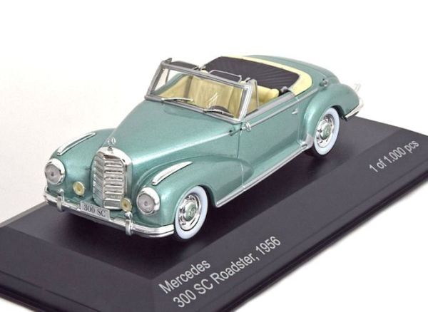 WBX115 - MERCEDES BENZ 300 (W186) SC Roadster convertible 1956 green metal - 1