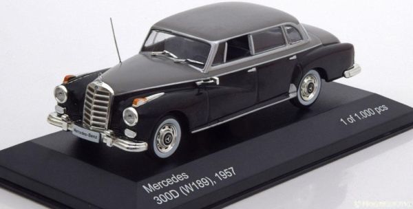 WBX186 - MERCEDES BENZ 300D (W189) 1957 black and grey - 1
