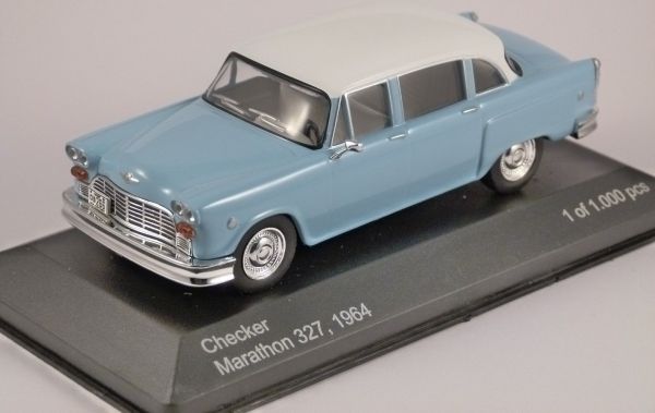 WBX202 - CHECKER Marathon 327 1964 blue roof white - 1
