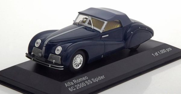 WBX219 - ALFA ROMEO 6C 2500 SS Spider convertible 1939 dark blue - 1