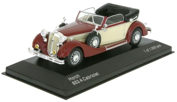 WBX258 - HORCH 853A cabriolet 1938 red and white - 1