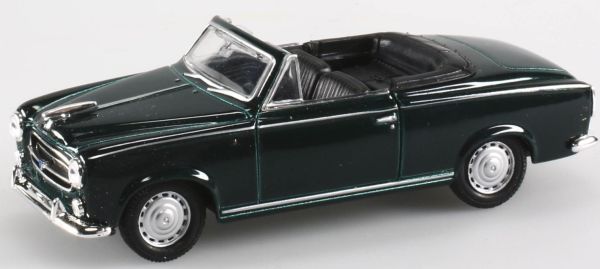 WEL18683 - PEUGEOT 403 convertible dark green metal pull back action toys - 1