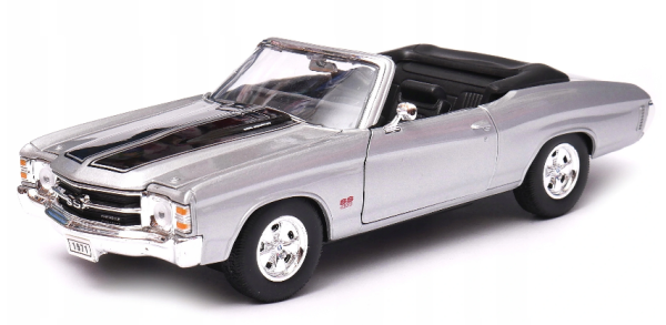 WEL22089WA - CHEVROLET Corvette SS 454 1971 open convertible gray with black stripes - 1