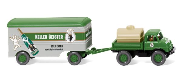WIK037106 - MERCEDES UNIMOG U406 with box trailer 2 axles Keller Geister - 1