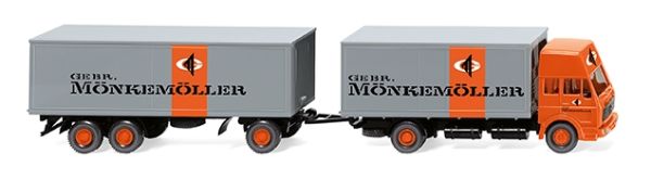 WIK045901 - MERCEDES 1638 4x2 high carrier cabin with MÖNKEMÖLLER trailer - 1