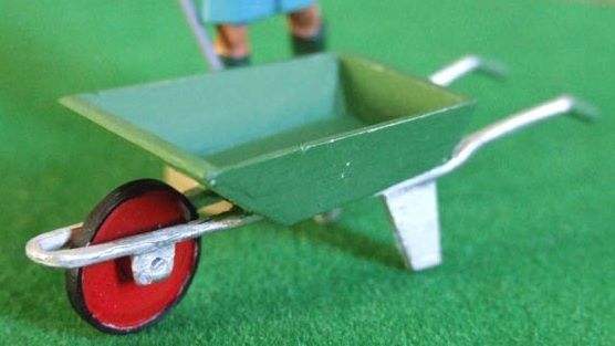 WM010VERT - Green and Gray Wheelbarrow - In Miniature - 1