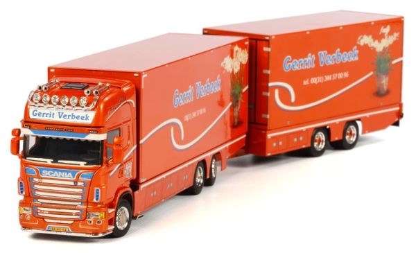 WSI01-1574 - SCANIA R6 Topline rigid box with trailer 2 axles Gerrit Verbeek - 1
