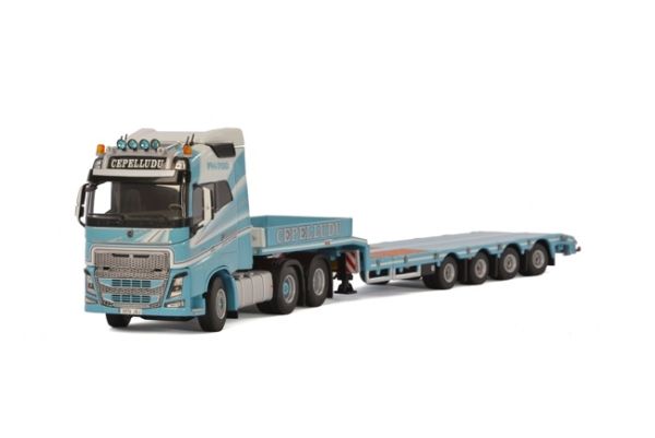 WSI01-1797 - VOLVO FH4 Globetrotter semi Lowloader 4 axle - 1
