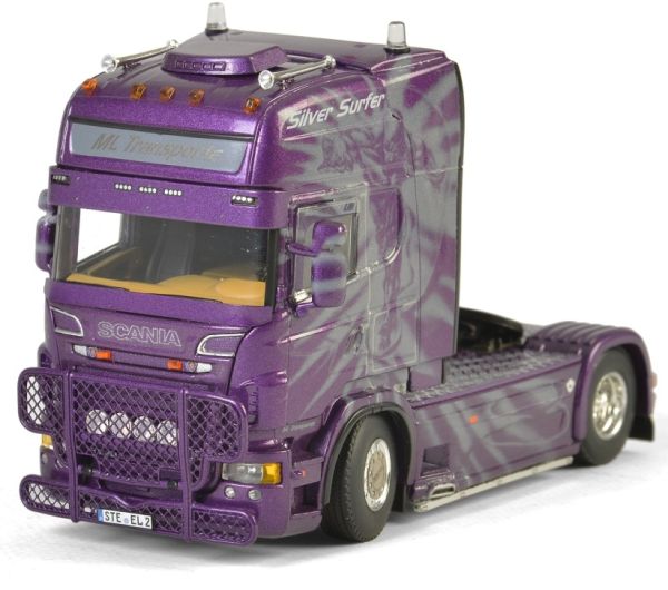 WSI01-1809 - SCANIA R09 Topline 4x2 silver surfer Transport Lengler - 1