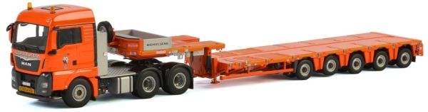 WSI01-2466 - MAN TGW XLX 6x4 Michielsens with low loader Nooteboom MCO PX - 5 axles - 1